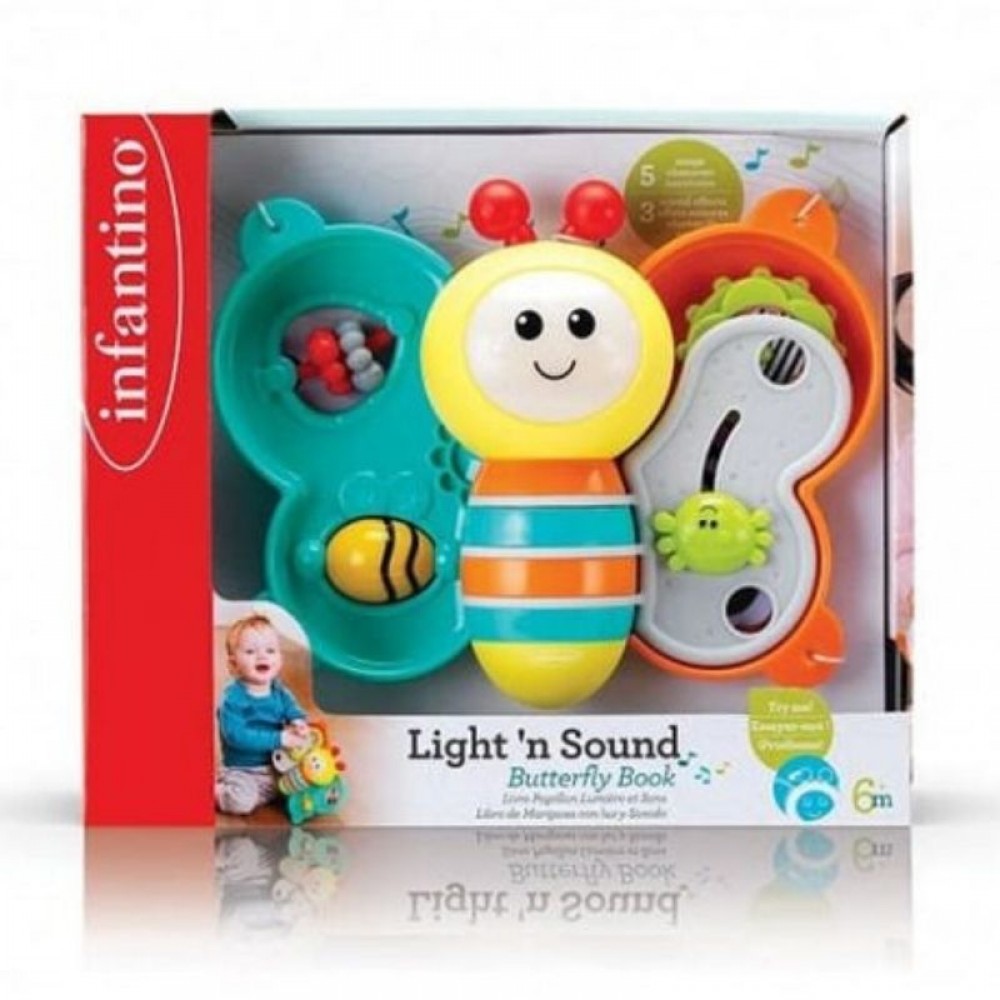 Παιχνίδι Δραστηριοτήτων Infantino Light &amp; Sound Butterfly Book