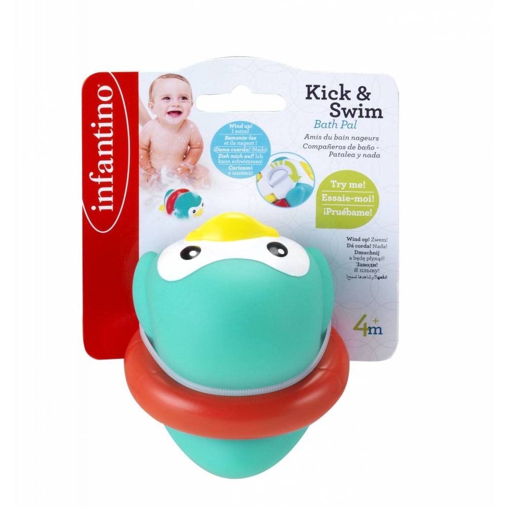 Παιχνίδι Μπάνιου Infantino Kick &amp; Swim Bath Pal Penguin