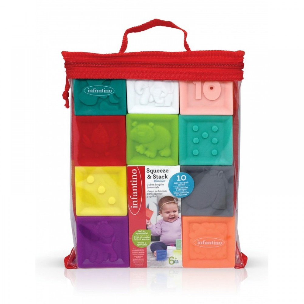 Παιχνίδια Δραστηριοτήτων Infantino Squeeze &amp; Stack Block Set