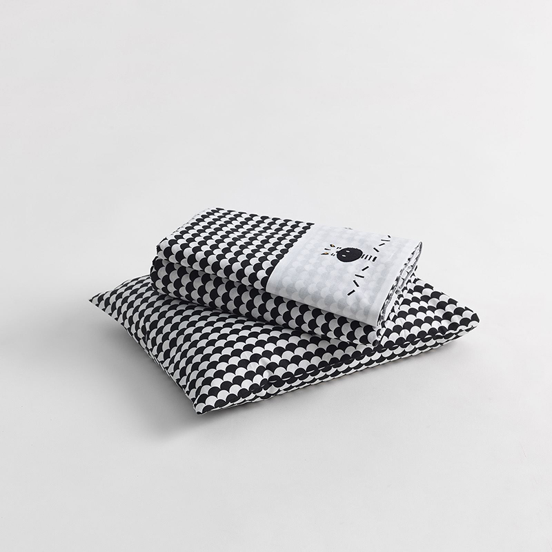 Σετ Σεντόνια Ήρα Black & White με Κέντημα 3τμχ.