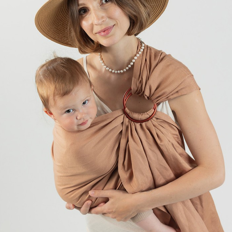 Μάρσιπος Isara Linen Bamboo Ring Sling Caramel