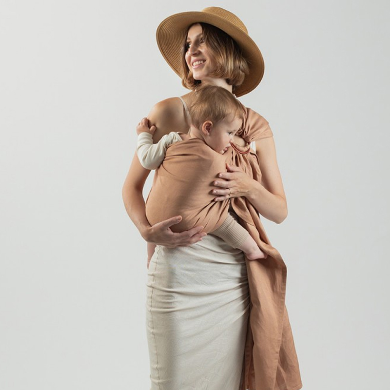 Μάρσιπος Isara Linen Bamboo Ring Sling Caramel