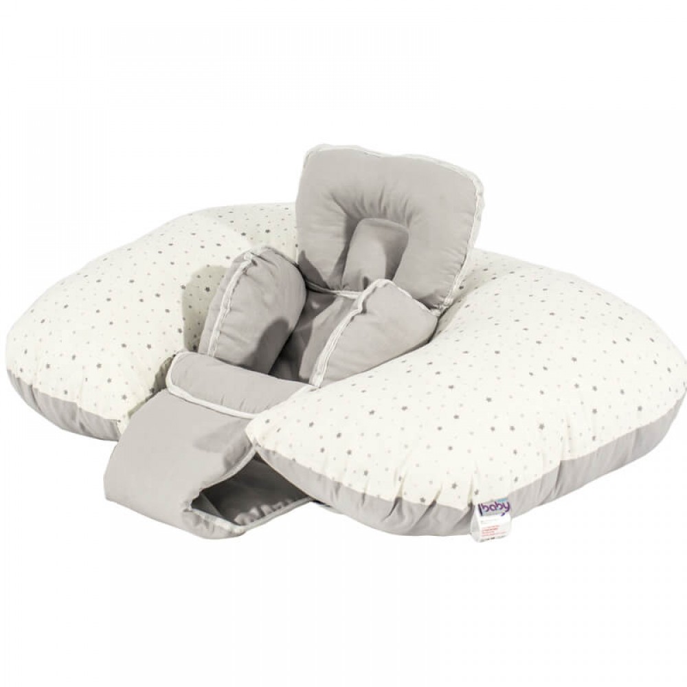 Μαξιλάρι Θηλασμού Just Baby Mini Relax 2 in 1 Grey Stars