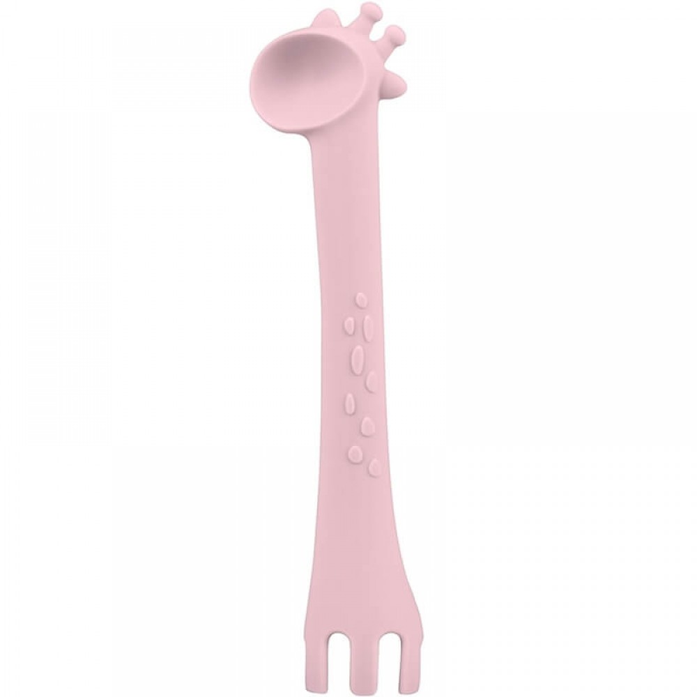 Κουτάλι Σιλικόνης Kikka boo Giraffe Pink