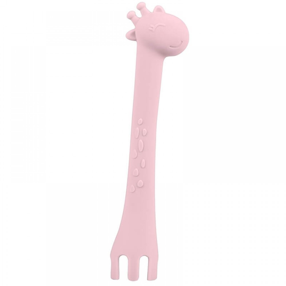 Κουτάλι Σιλικόνης Kikka boo Giraffe Pink