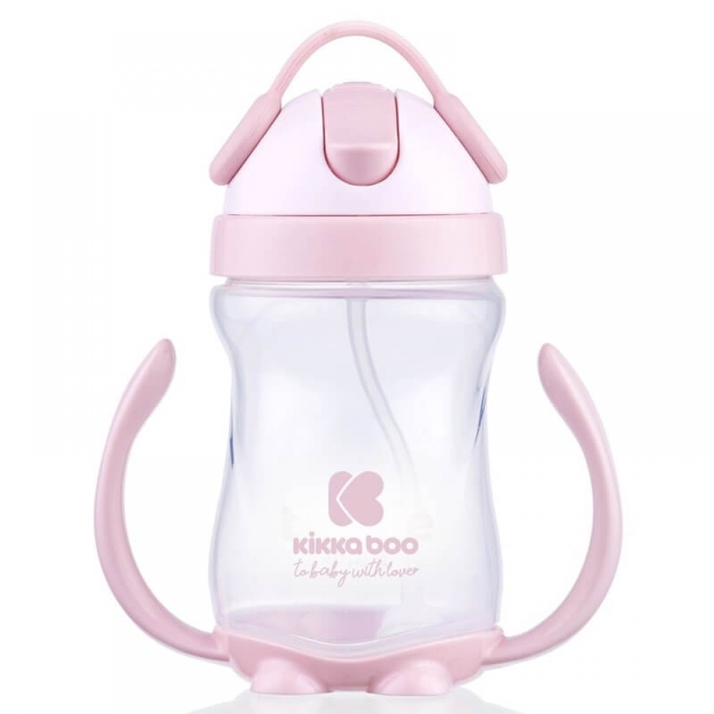 Κύπελλο με Καλαμάκι Kikka boo Sippy Cup Pink 300ml