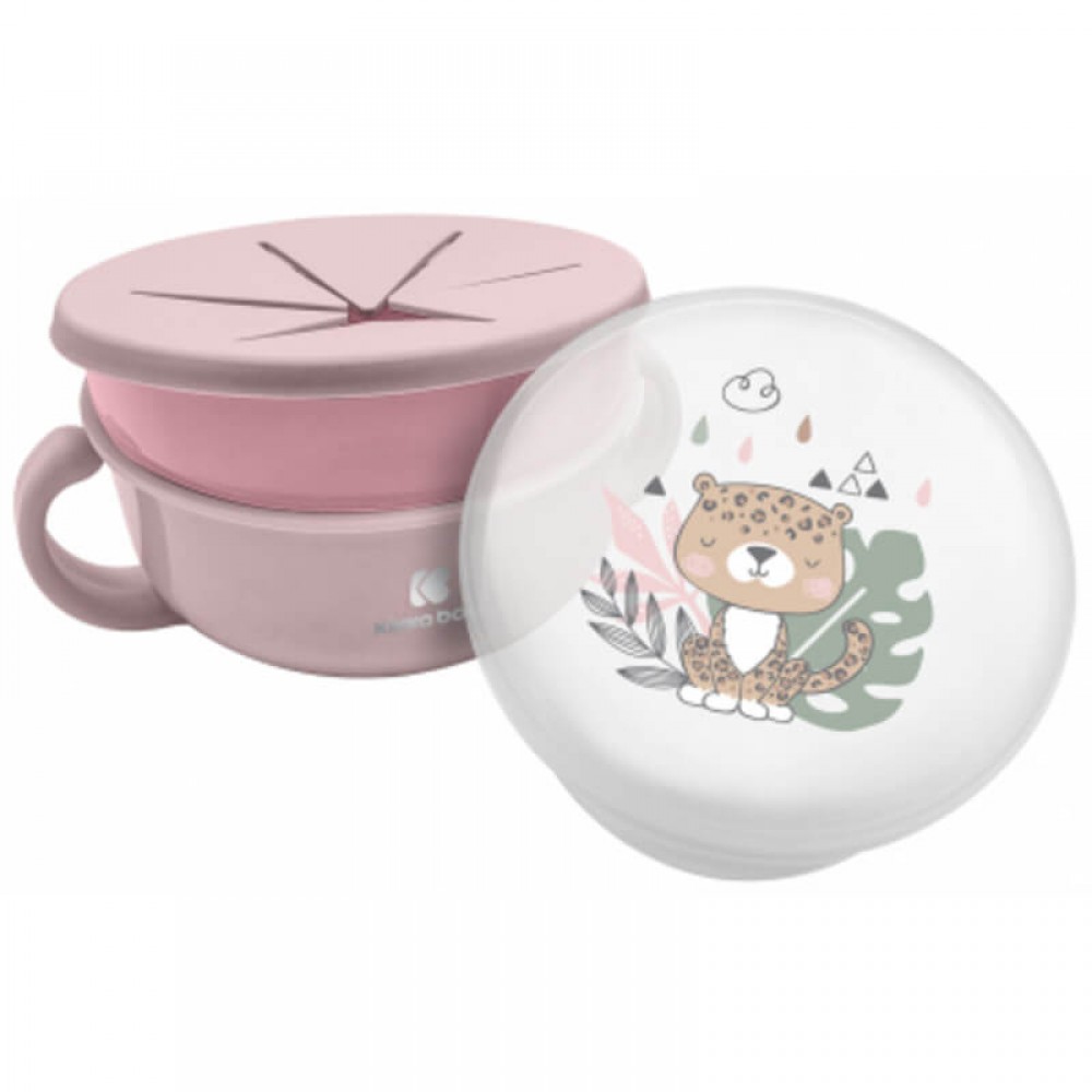 Μπολ Σιλικόνης Kikka boo 2in1 Savanna Pink