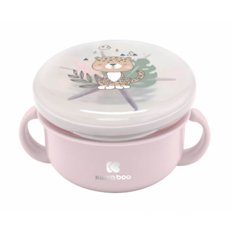 Μπολ Σιλικόνης Kikka boo 2in1 Savanna Pink