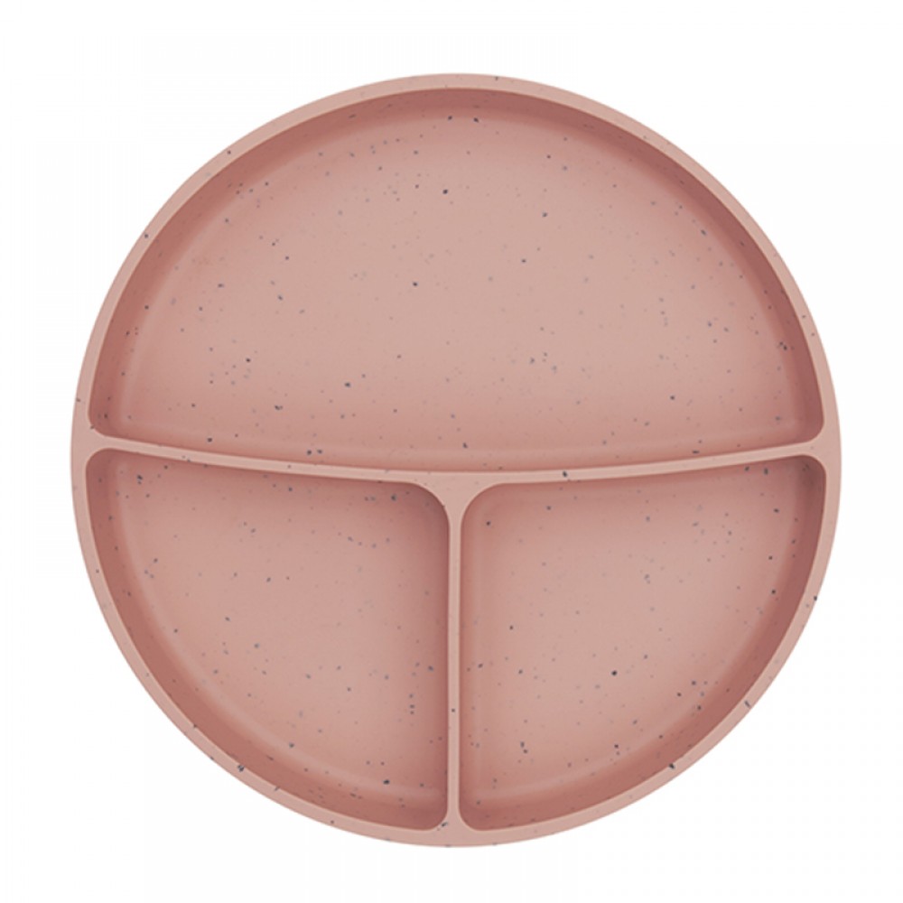 Πιάτο Σιλικόνης με Διαχωριστικά & Βεντούζα Kikka Boo Platinum Blush