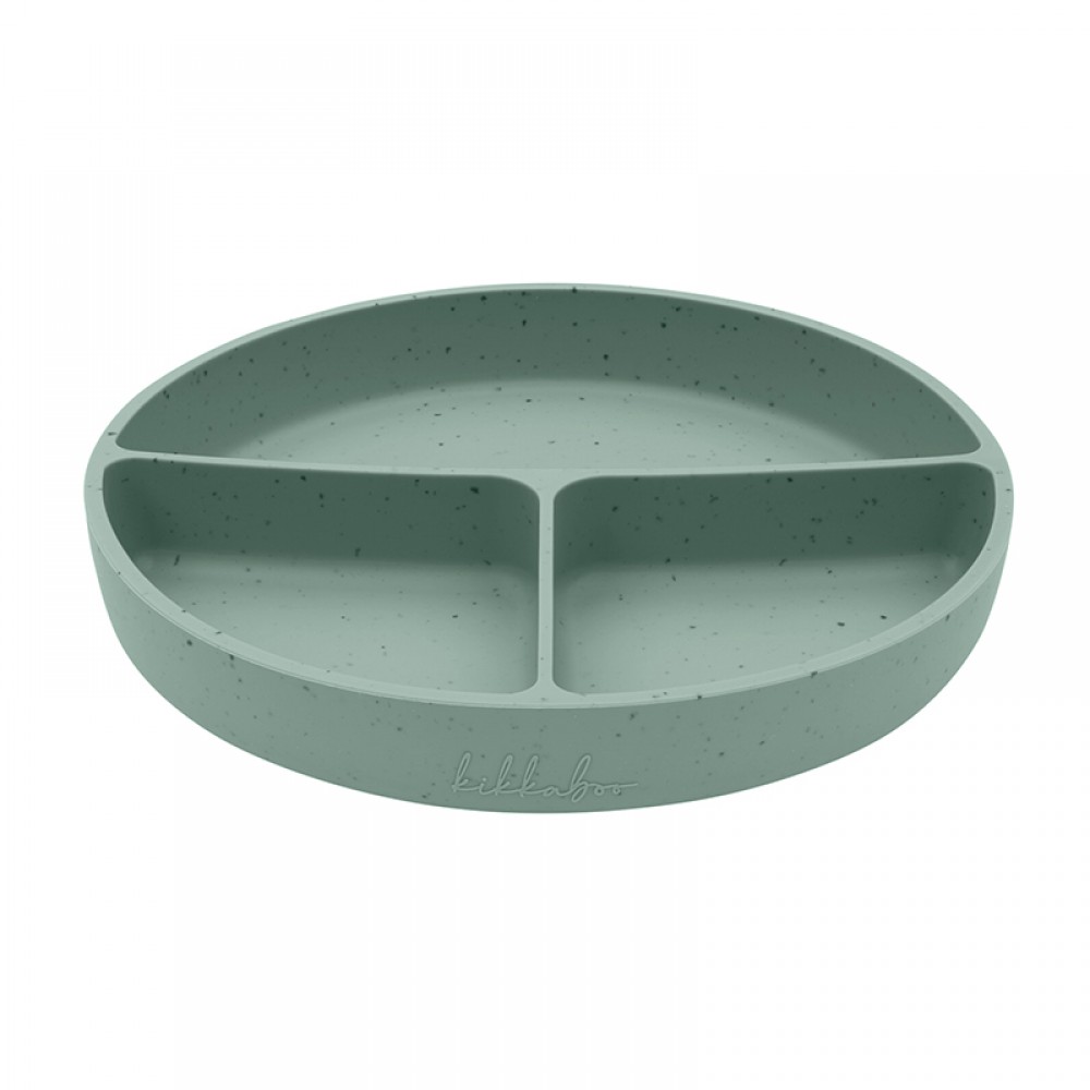 Πιάτο Σιλικόνης με Διαχωριστικά & Βεντούζα Kikka Boo Platinum Sage