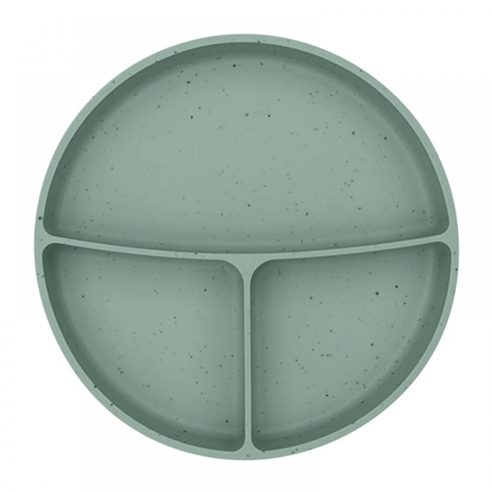 Πιάτο Σιλικόνης με Διαχωριστικά & Βεντούζα Kikka Boo Platinum Sage