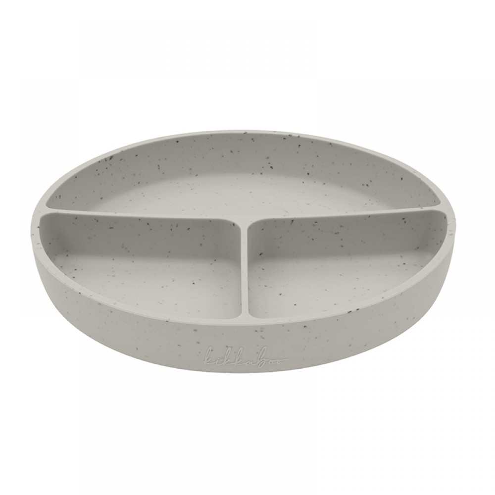 Πιάτο Σιλικόνης με Διαχωριστικά & Βεντούζα Kikka Boo Platinum Sand