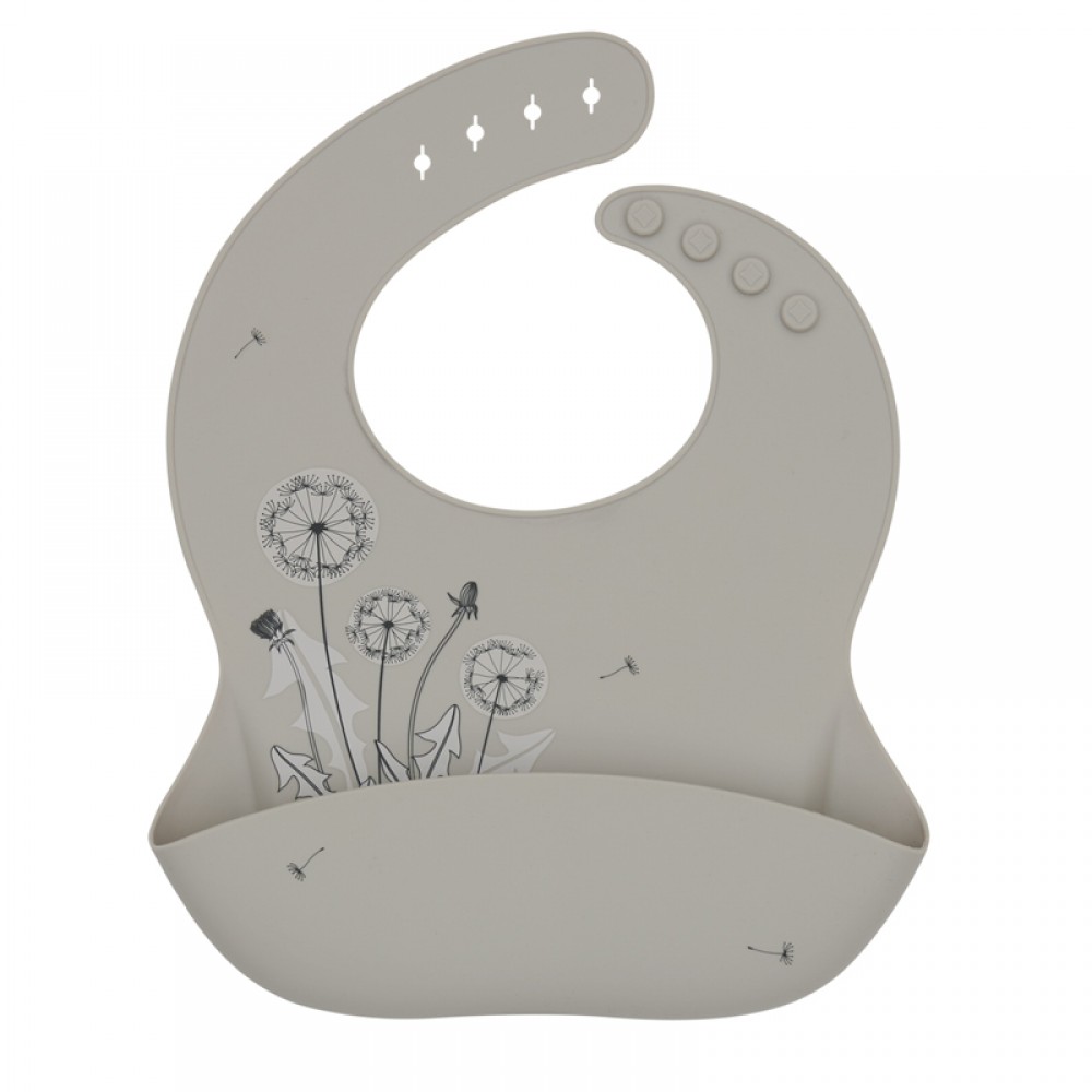 Σαλιάρα Σιλικόνης Kikka Boo Platinum Silicone Flora Sand Σαλιάρα Σιλικόνης Kikka Boo Platinum Silicone Flora Sand