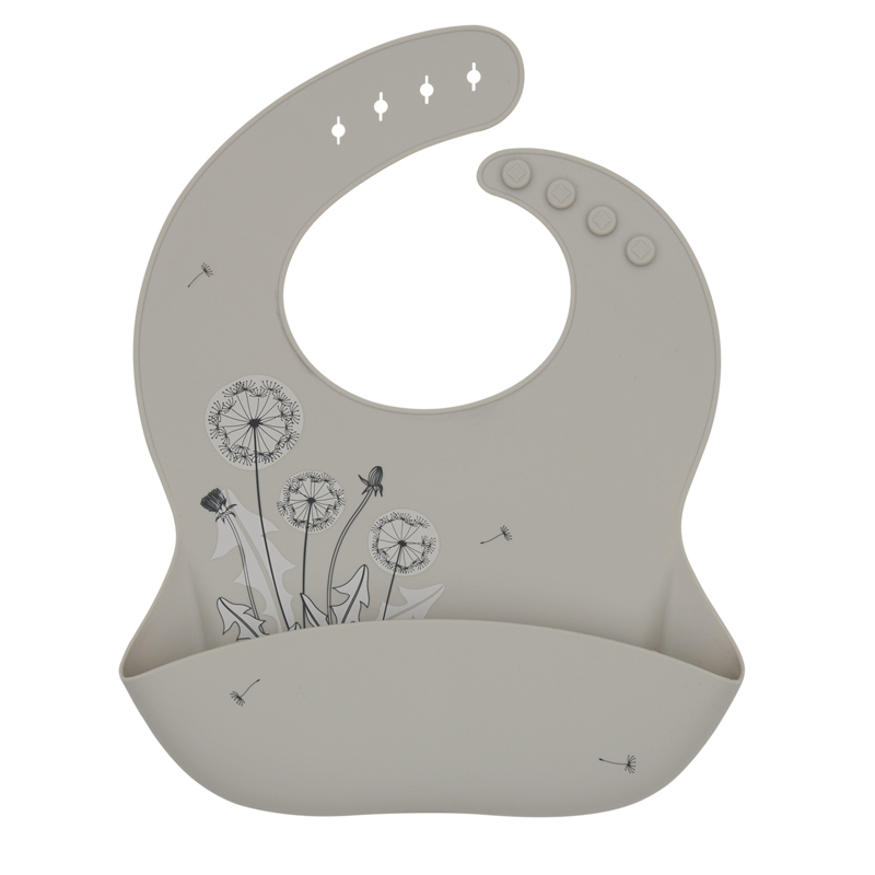 Σαλιάρα Σιλικόνης Kikka Boo Platinum Silicone Flora Sand
