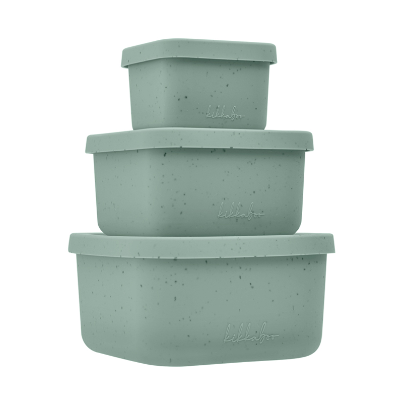 Σετ Δοχείων Αποθήκευσης Kikka Boo Platinum Silicone Sage