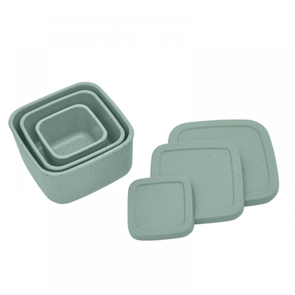 Σετ Δοχείων Αποθήκευσης Kikka Boo Platinum Silicone Sage Σετ Δοχείων Αποθήκευσης Kikka Boo Platinum Silicone Sage