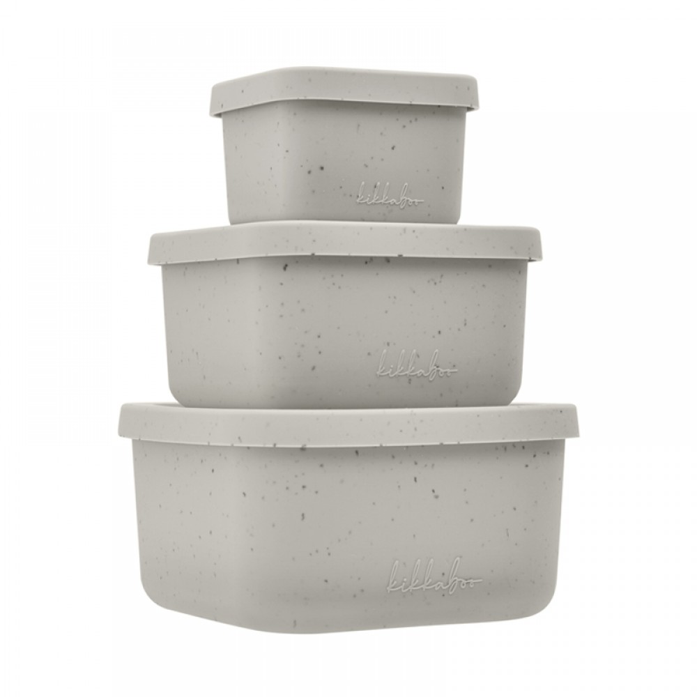 Σετ Δοχείων Αποθήκευσης Kikka Boo Platinum Silicone Sand Σετ Δοχείων Αποθήκευσης Kikka Boo Platinum Silicone Sand