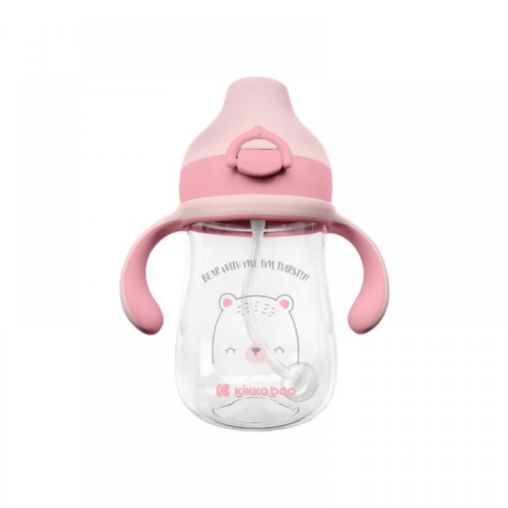 Κύπελλο με Στόμιο Kikka boo Tritan Sippy Cup Bear with me Pink 300ml