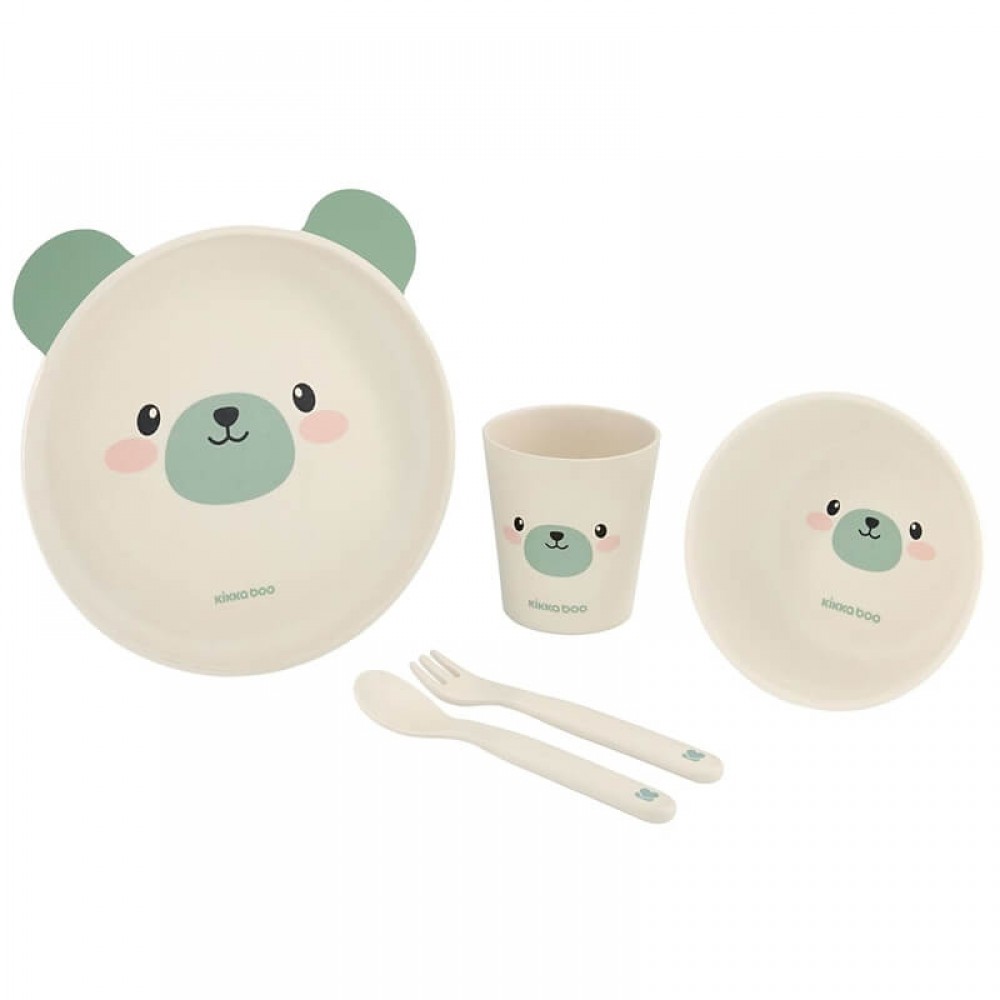 Σετ Φαγητού Kikka boo Bamboo Bear Mint (5τεμ.)