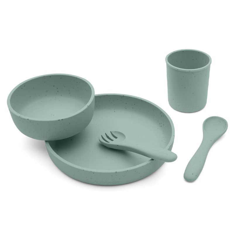 Σετ Φαγητού Kikka boo Platinum Silicone Sage (5τεμ.)