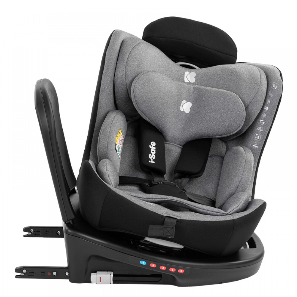 Κάθισμα Αυτοκινήτου Kikka boo i-Safe i-SIZE 40-150cm Light Grey