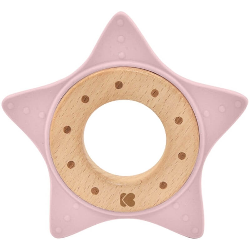 Ξύλινο Μασητικό Οδοντοφυΐας Kikka boo Star Pink