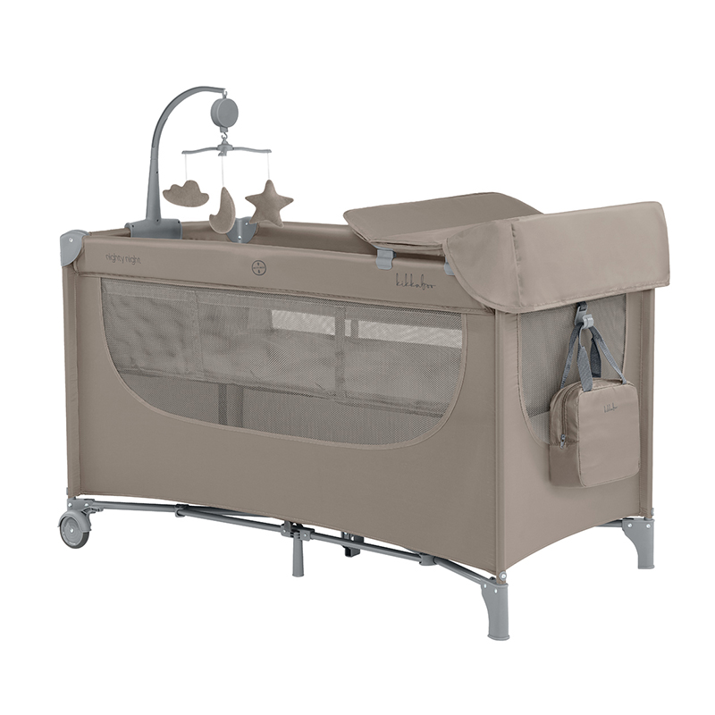 Παρκοκρέβατο Kikka boo 2 layers Nighty Night Beige