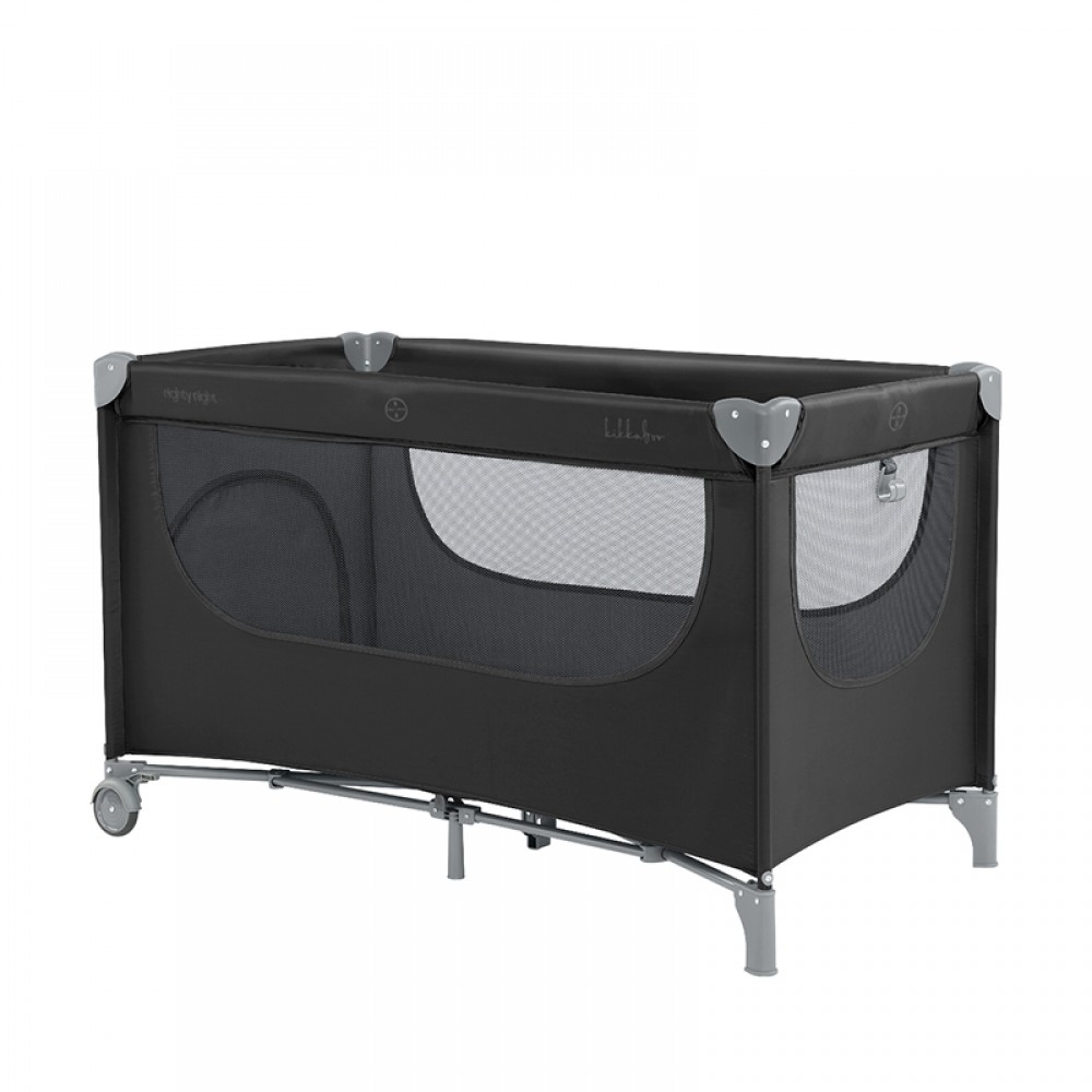 Παρκοκρέβατο Kikka boo 2 layers Nighty Night Black