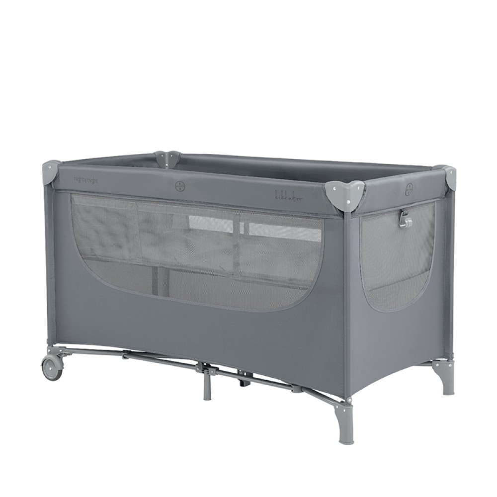 Παρκοκρέβατο Kikka boo 2 layers Nighty Night Grey