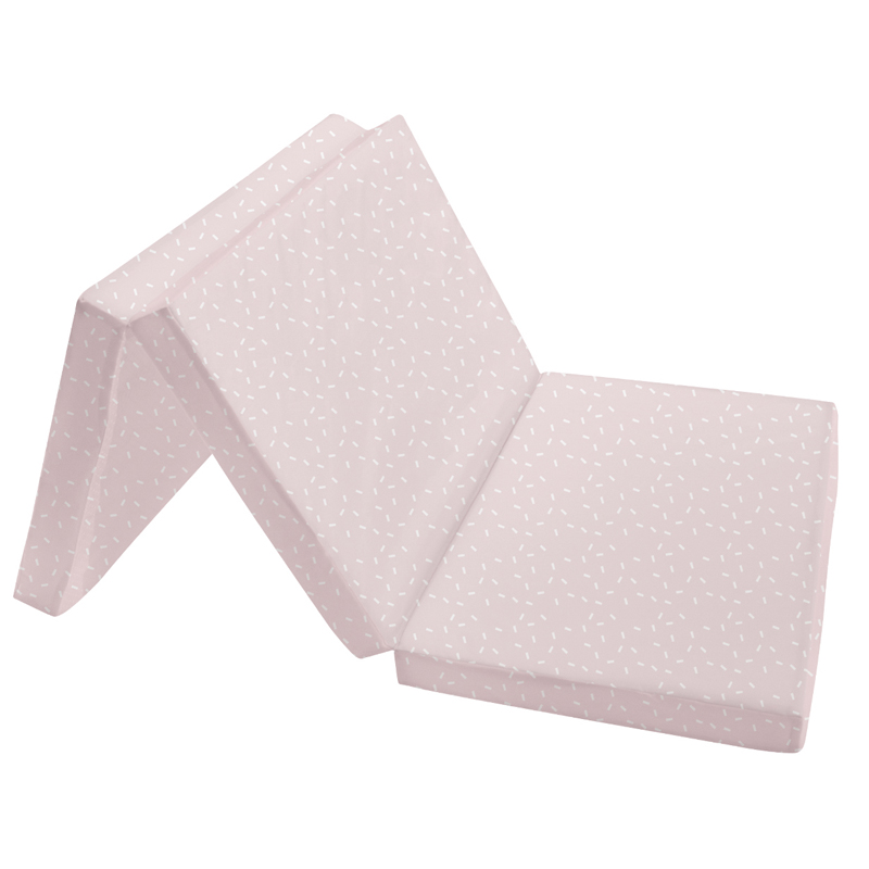 Αναδιπλούμενο Στρώμα Παρκοκρέβατου Kikka boo Confetti Pink (60x120x5cm)