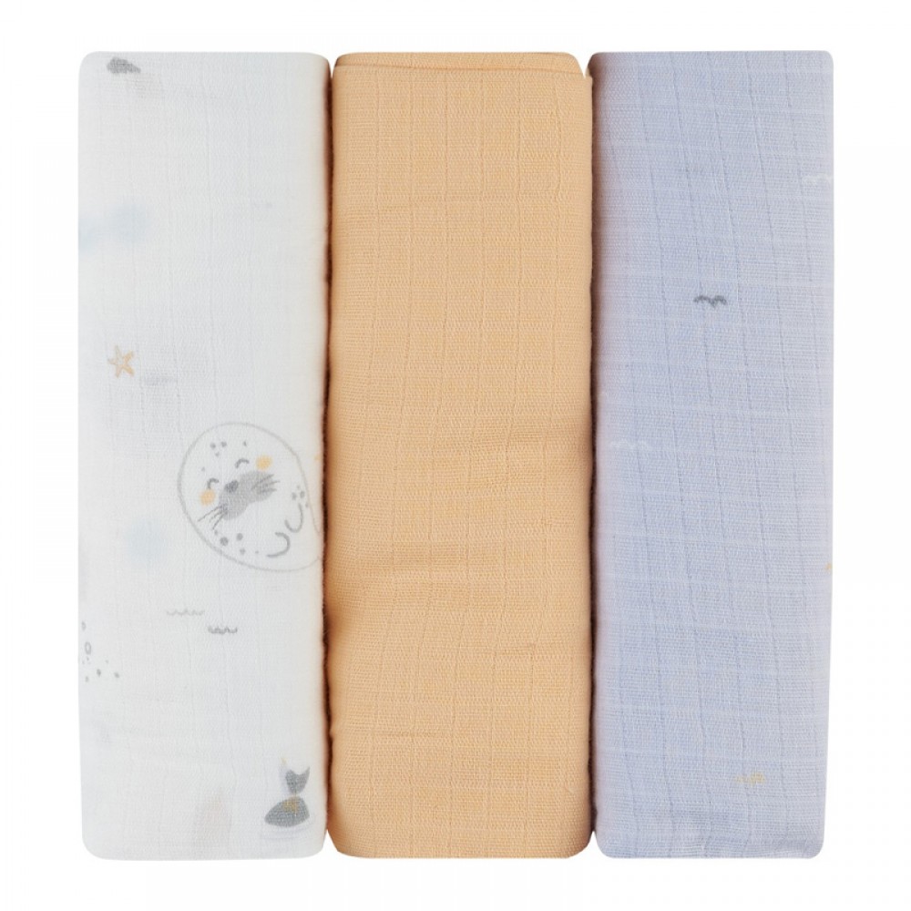 Πάνες Αγκαλιάς Μουσελίνας Kikka boo 75x75cm Seally Me (3τεμ.) Πάνες Αγκαλιάς Μουσελίνας Kikka boo 75x75cm Seally Me (3τεμ.)