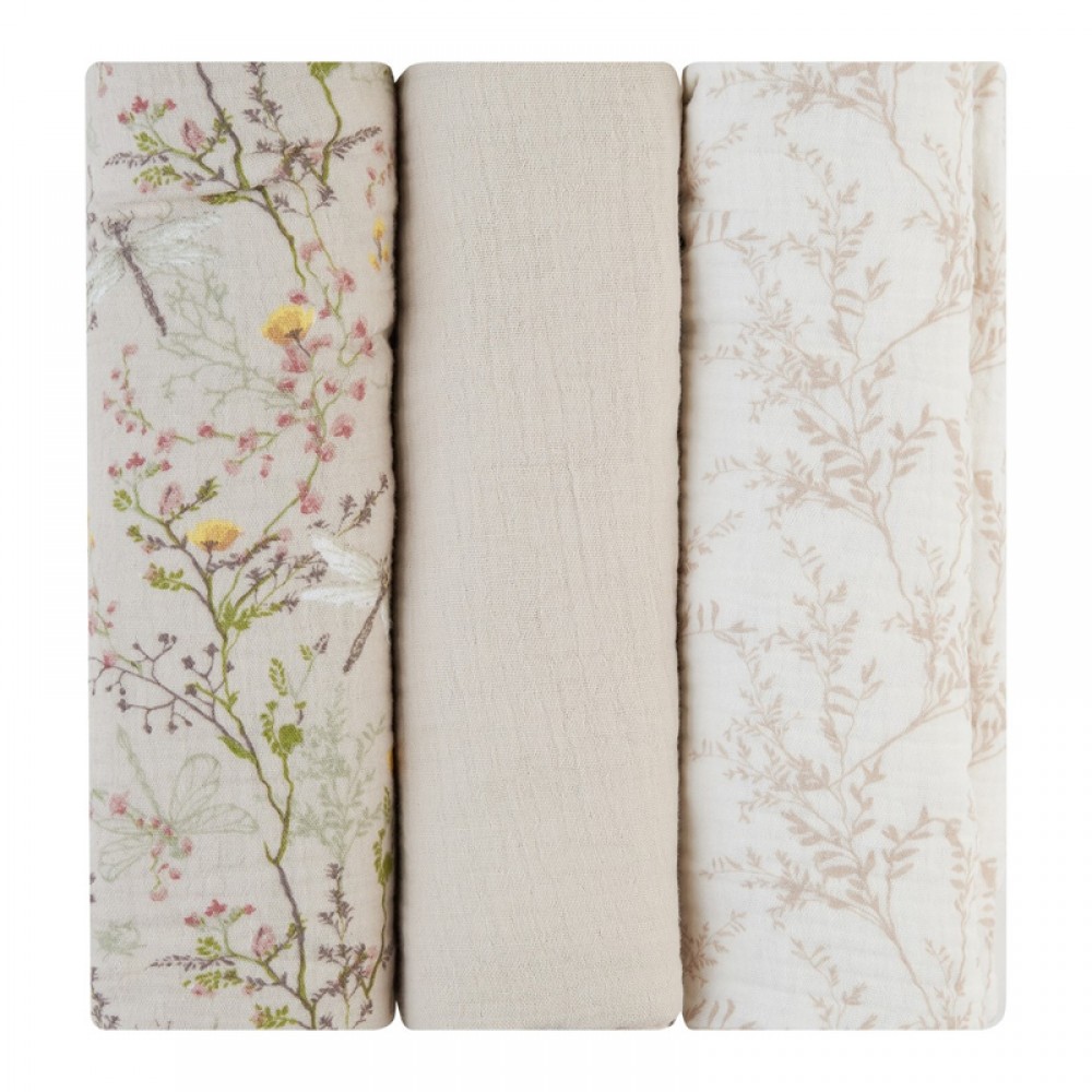 Πάνες Αγκαλιάς Μουσελίνας Kikka boo 100x100cm Secret Garden Beige (3τεμ.) Πάνες Αγκαλιάς Μουσελίνας Kikka boo 100x100cm Secret Garden Beige (3τεμ.)