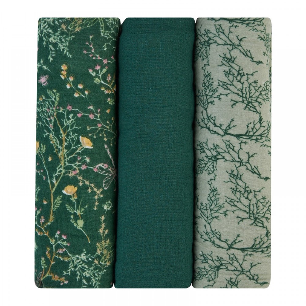 Πάνες Αγκαλιάς Μουσελίνας Kikka boo 100x100cm Secret Garden Green (3τεμ.) Πάνες Αγκαλιάς Μουσελίνας Kikka boo 100x100cm Secret Garden Green (3τεμ.)