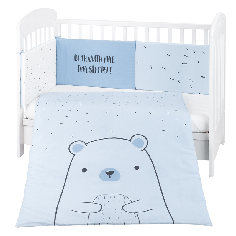 Σετ Προίκας Kikka boo 60/120 Bear with me Blue (2τεμ.)