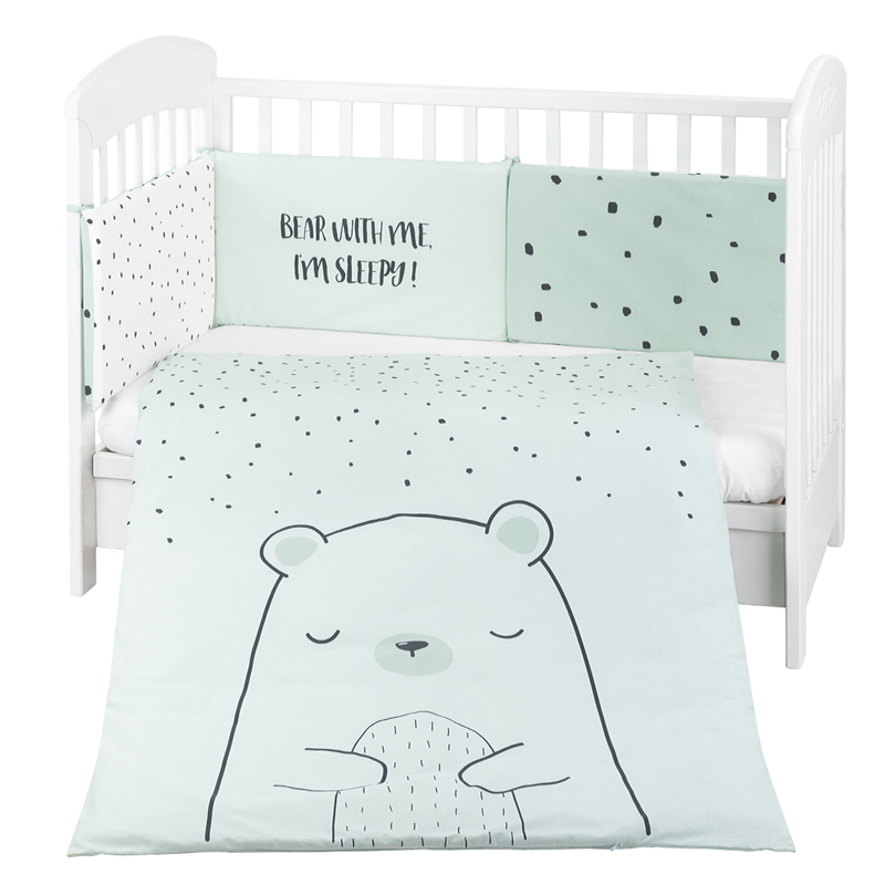 Σετ Προίκας Kikka boo 60/120 Bear with me Mint (2τεμ.)