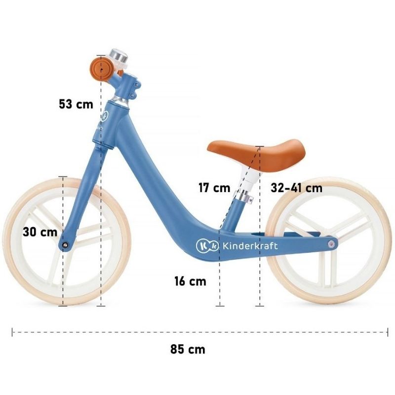 Παιδικό Ποδήλατο Ισορροπίας Kinderkraft Fly Plus Blue Sapphire