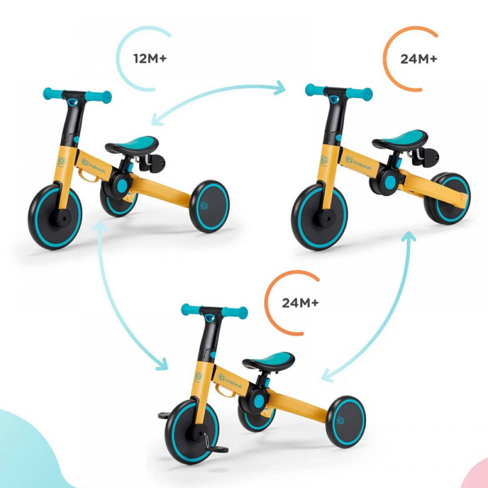 Τρίκυκλο Ποδήλατο Kinderkraft 4TRIKE Sunflower Blue