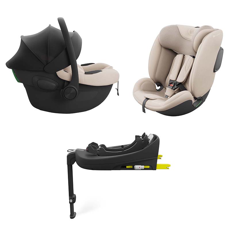 Σύστημα Καθισμάτων Αυτοκινήτου Kinderkraft 3in1 360° Endura Safe Beige