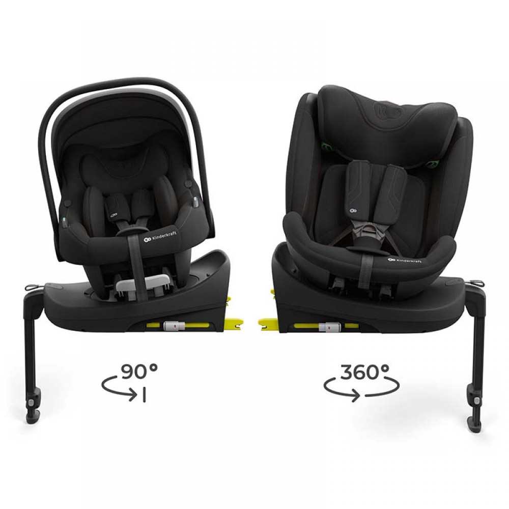 Σύστημα Καθισμάτων Αυτοκινήτου Kinderkraft 3in1 360° Endura Safe Black