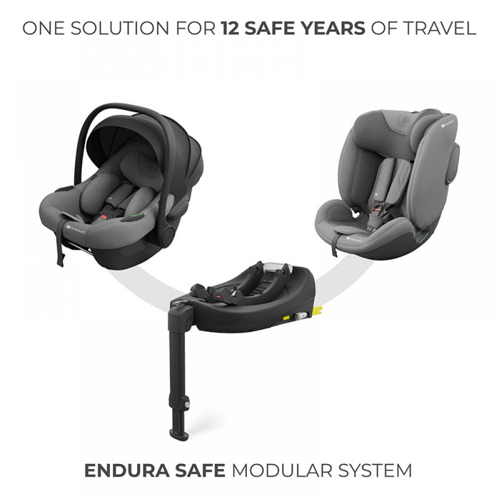 Σύστημα Καθισμάτων Αυτοκινήτου Kinderkraft 3in1 360° Endura Safe Grey