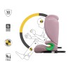 Κάθισμα Αυτοκινήτου Kinderkraft Junior Fix 2 Plus Isofix i-Size 100-150cm Pink
