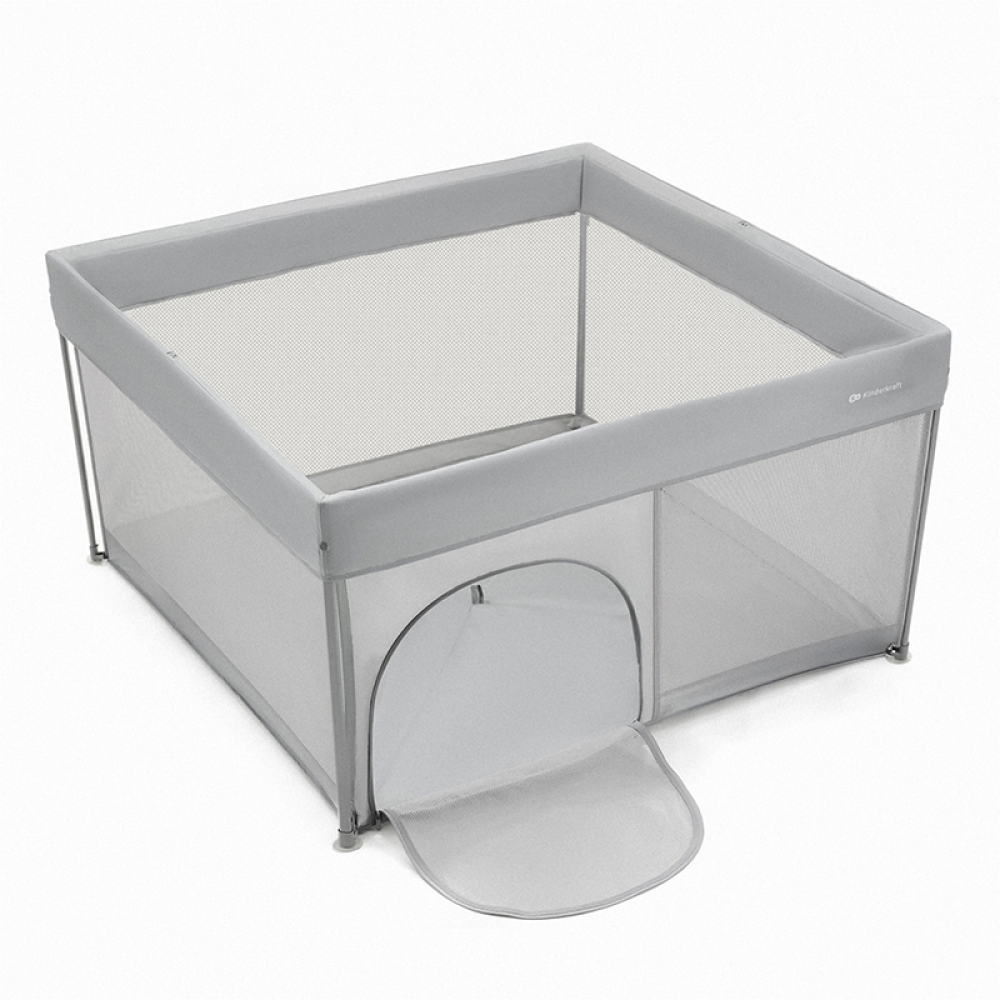 Πάρκο Ορθογώνιο Kinderkraft Ziki Grey (126x126cm)
