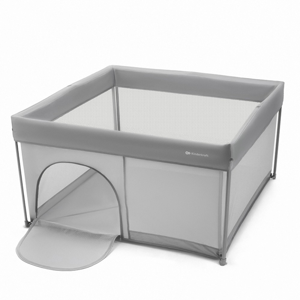 Πάρκο Ορθογώνιο Kinderkraft Ziki Grey (126x126cm)