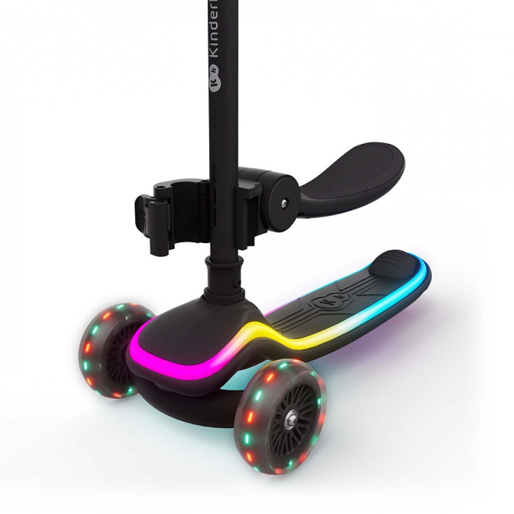 Αναδιπλούμενο Πατίνι Kinderkraft Τρίτροχο Racket LED Black