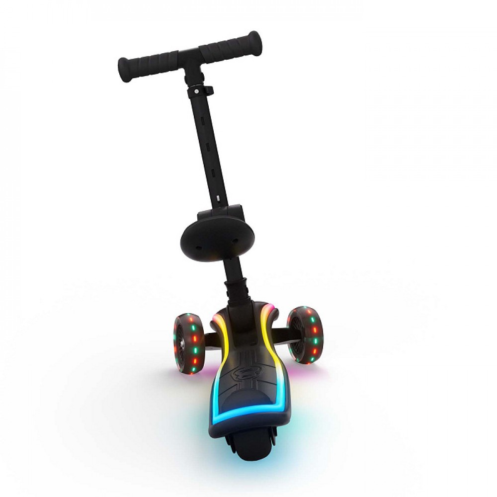 Αναδιπλούμενο Πατίνι Kinderkraft Τρίτροχο Racket LED Black