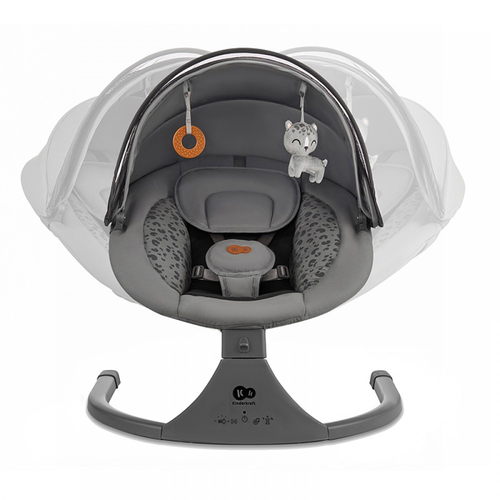 Ηλεκτρική Κούνια Ρηλάξ Kinderkraft Lumi 2in1 Dark Grey