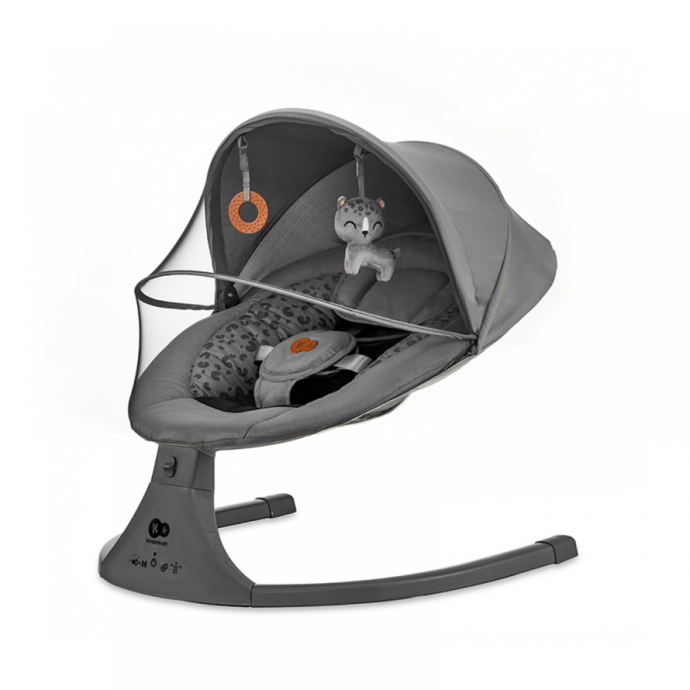 Ηλεκτρική Κούνια Ρηλάξ Kinderkraft Lumi 2in1 Dark Grey