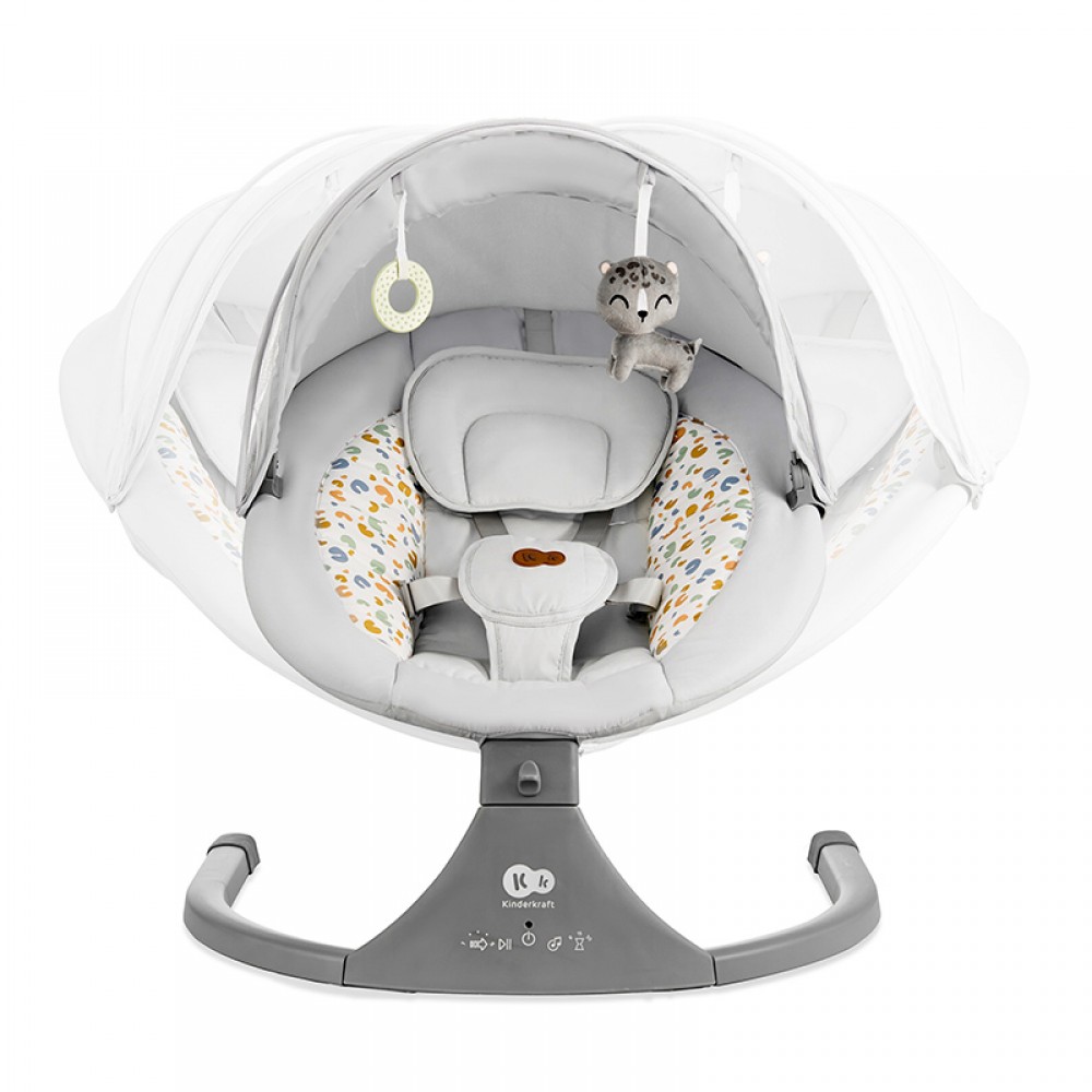 Ηλεκτρική Κούνια-Ρηλάξ Kinderkraft 2in1 Lumi 2 Light Grey