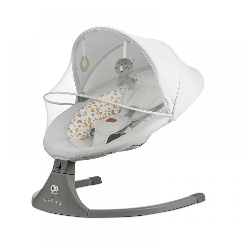 Ηλεκτρική Κούνια-Ρηλάξ Kinderkraft 2in1 Lumi 2 Light Grey