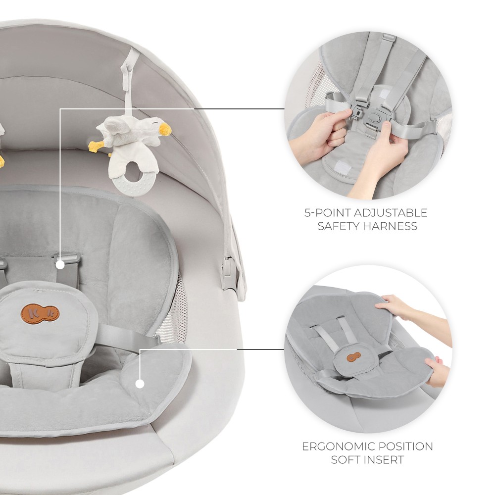 Ηλεκτρική Κούνια Ρηλάξ Kinderkraft Tulsy Beige